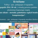 Mano sėkmė - metodai, padedantys ugdyti bendrąsias kompetencijas