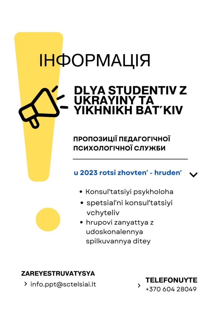 Informacija ukrainiečiams